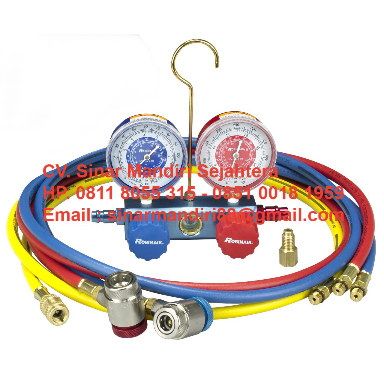 Manifold / Analyzer AC Robin Air R22 / R134a Refrigerants