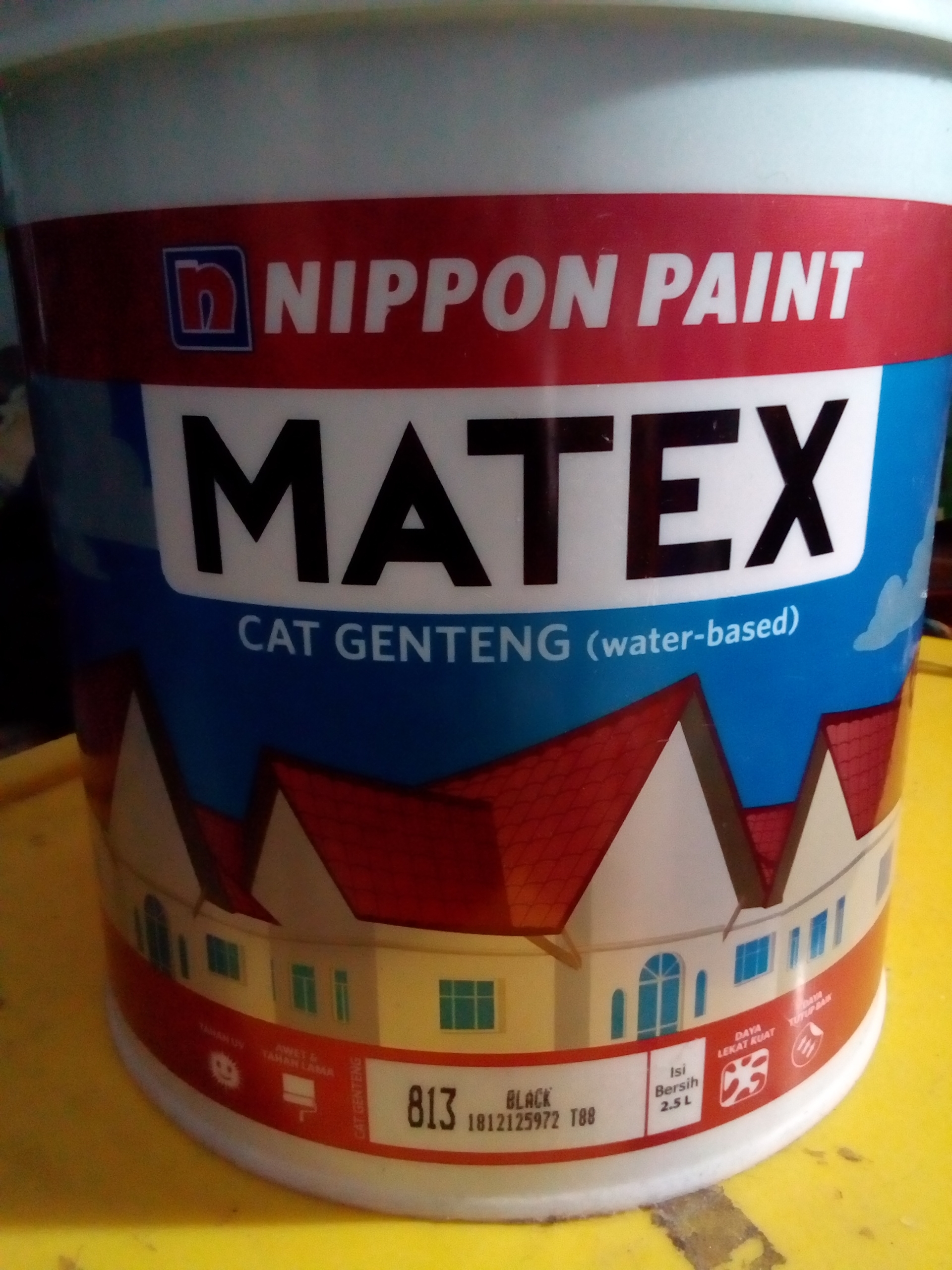 Cat Dinding  Matex Hitam 813